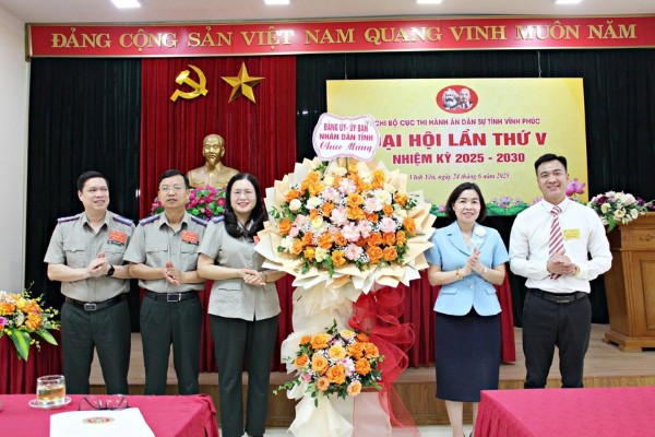 Chi bộ Cục Thi hành án dân sự Vĩnh Phúc tổ chức Đại hội lần thứ V, nhiệm kỳ 2025–2030